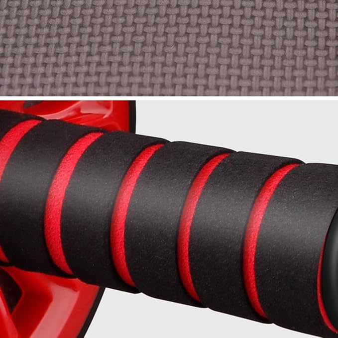 DOITOOL Ab Roller Wheel Fitness Abdominal Roller for Men Women with Anti-slip Design Red Abdominal Gym Wheel for Home Exercise and Strength Training