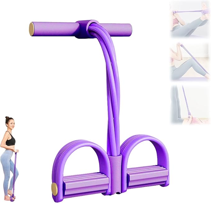 Fashion Puller Exercise, 8 Tube Pedal Resistance Device, 21 Fitness Resistance Bands-4 Tube Pedal Ankle Puller,Detachable and Adjustable Pedal Resistance Device, Unisex