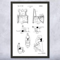Pilates Chair Patent Framed Print (12x18) Pilates Gifts, Gym Art, Pilates Decor, Athlete Gifts, Garage Decor, Sports Gifts, Mom Gifts