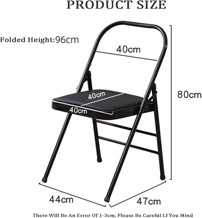 Yoga Chair，Thickened Folding Pilates Inverted,Rounded Corners,for Indoor and Outdoor Studios(Orange)