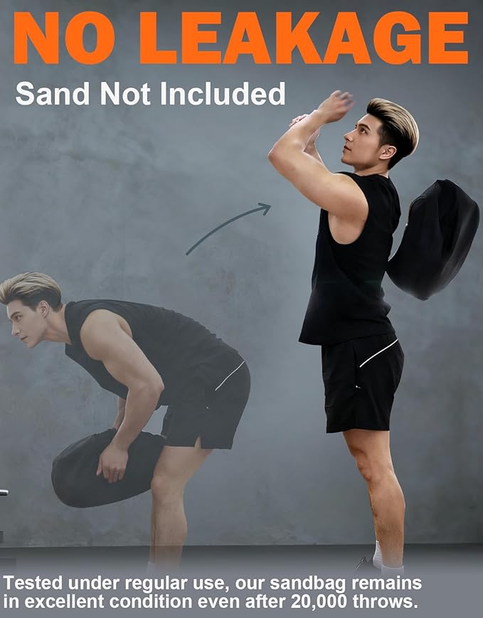 Fitarc Sandbag Workout Bag,Sand Bags for Weight Training,Sandbags for Fitness,Sandbags for Weight Training,Round Sandbag,Cross-Training & Exercise, Sand Not Included