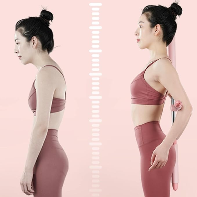 Humpback Correction Yoga Sports Sticks for Teenagers Students Adults Posture Trainer Corrector Open Back Shoulder Straightener Stretching Tool (Color : Pink, Size : 66.5x7x7cm)