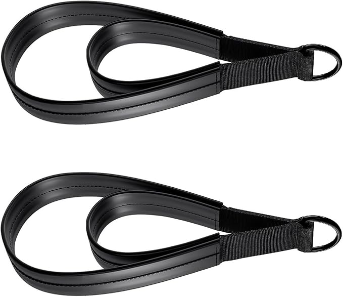 1 Pair Comfortable Pilates Straps Double Looped Exercise D-Rings Easy To Use For Stretching Flexibility Double Looped Exercise Pilates D-rings