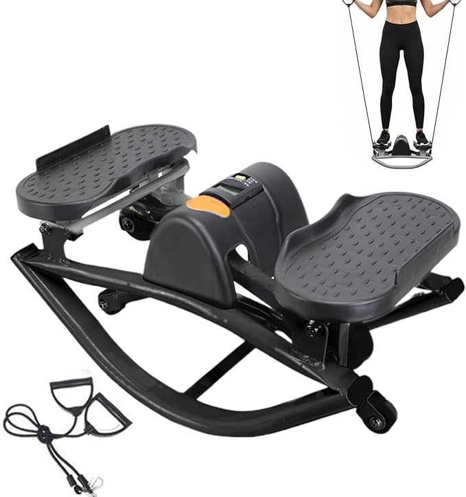Rock Stepper Side to Side, Rock Stepper Machine, Lateral Rocking Steppers, Portable Fitness Steppers Workout Machine, Compact Rocker SteppersWorkout Exercise Equipment, for Knees Joints Legs Glutes