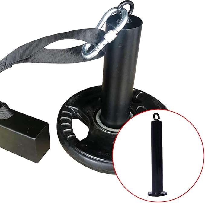 Colaxi Weight Loading Pin Pulley Cable Machine Attachment Strength Training Black,Home Gym Workout Equipment for Power Bar Training