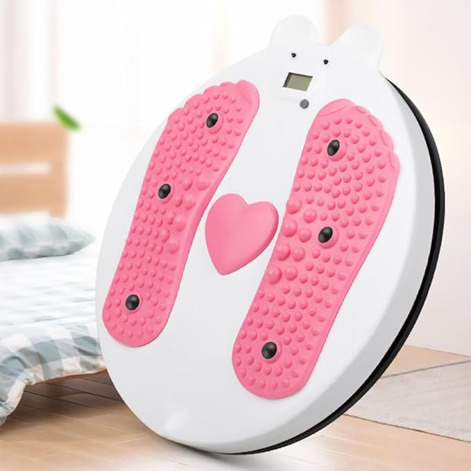 Milisten Twist Waist Disc Fitness Board with Magnetic Resistance, Wriggled Foot Massage Plate for Home Workout and Weight Loss, Female Waist Trainer Exercise Equipment