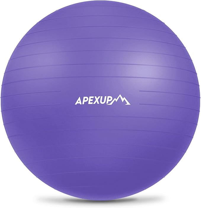 APEXUP Yoga Ball Exercise Ball Anti Slip Heavy Duty for Fitness, Balance & Core Workout