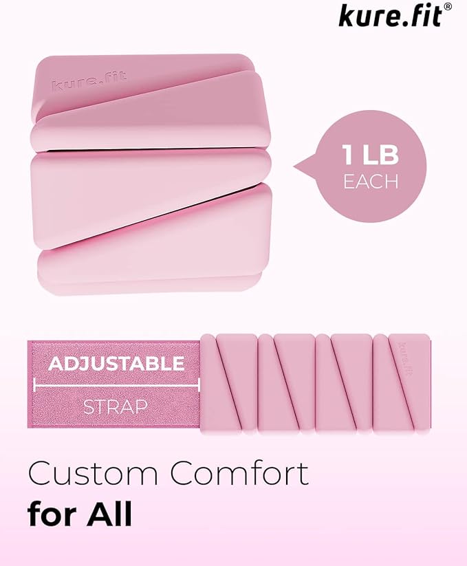 Pilates Weight | Wrist & Ankle Weights for Women | Weighted Bangles | 1LB/ 2LB Each (Set of 2)