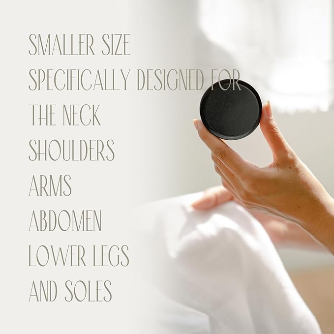 Massage Stones 6 Pieces - Small Round Hot Stones Massage Set Hot Rocks Kit for Neck Face Arm and Leg 2.36"