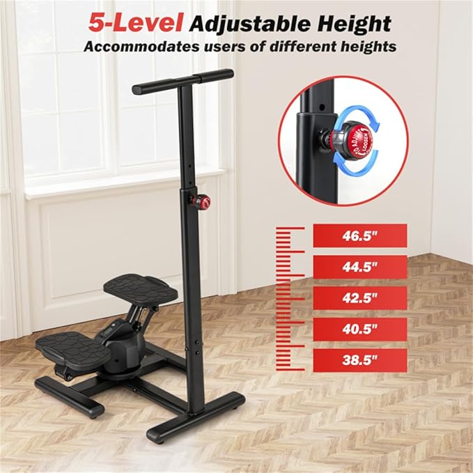 Multi-Functional Exercise Stepper with Step & Twist Design – 300 lb Capacity, Non-Slip Pedals & Stable Metal Frame Cardio Step Machine for Home Workouts