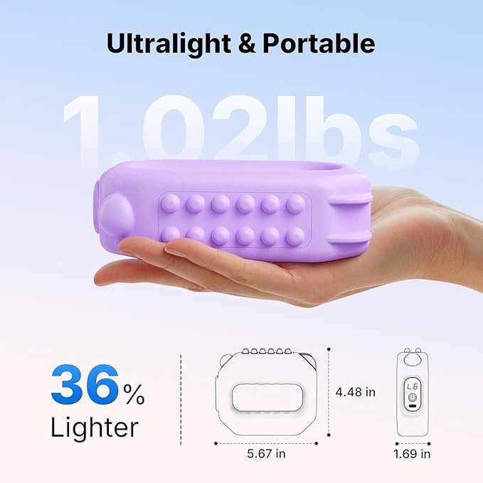MERACH Vibration Plate for Lymphatic Drainage, 6-Level Portable Cordless Vibration, Multifunctional Full-Body Fascia Ring, Deep Tissue Percussive Massager for Weight Loss, Gift for Women
