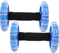 Angoily Twin-wheel Ab Roller Fitness Device Blue, Dual-wheel Exercise Wheel for Tummy Shaping and Strength Training, Home Gym Abdominal Workout Equipment for Men and Women