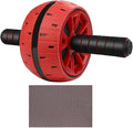 SUPVOX Ab Roller Wheel Abdominal Muscle Trainer Wheel with Knee Pad, Crimson Exercise Roller for Core Strength Workout and Home Gym