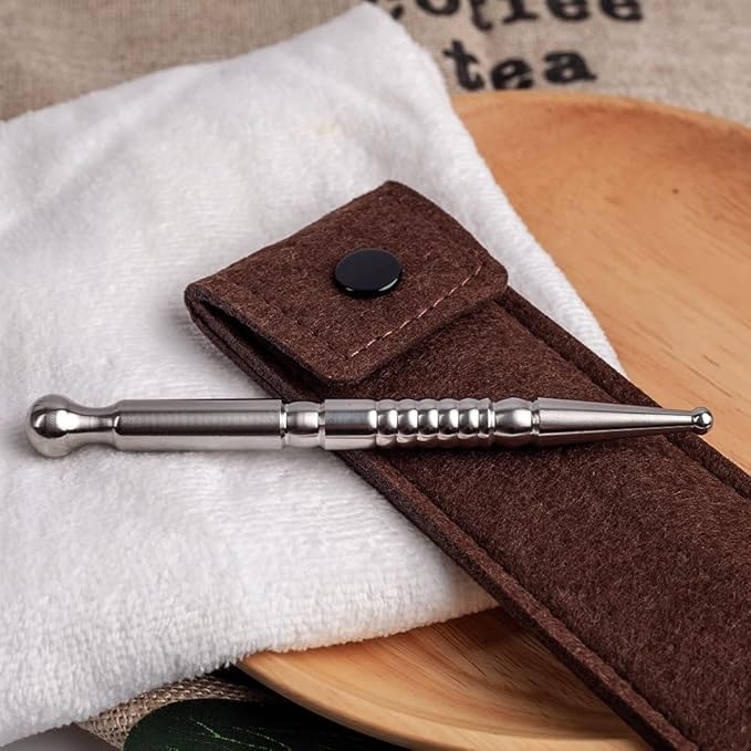 FeelFree Sport Deep Tissue Massage Tool-Stainless Steel Acupuncture Pen-Trigger Point Massage Relief Pain Therapy Tools Full Body Relaxing Trigger Self-Massage Acupressure Bar (B)