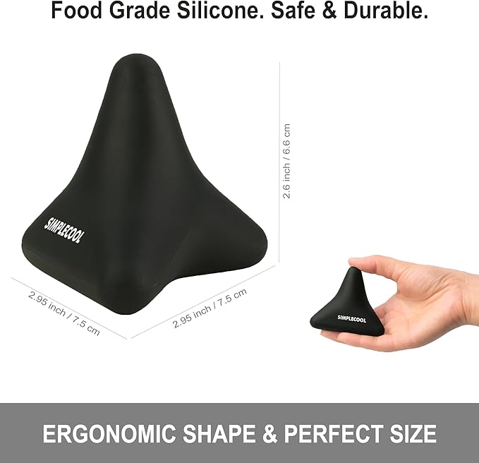 Manual Trigger Point Massage Tool. Small Massager Ball for Deep Tissue Myofascial Release Physical Therapy Foot Plantar Fasciitis Pain Relief Muscle Knot Psoas Hip Flexor Iliacus Release 3×2.6″(Black)