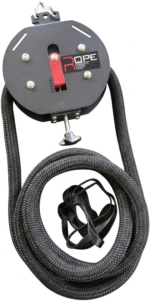 Metal Rope Resistance Trainer, Suspension Climbing Rope Machine for Upper Body Strength & Endurance, Manual Adjustable Pulley Cable System for Home and Gym