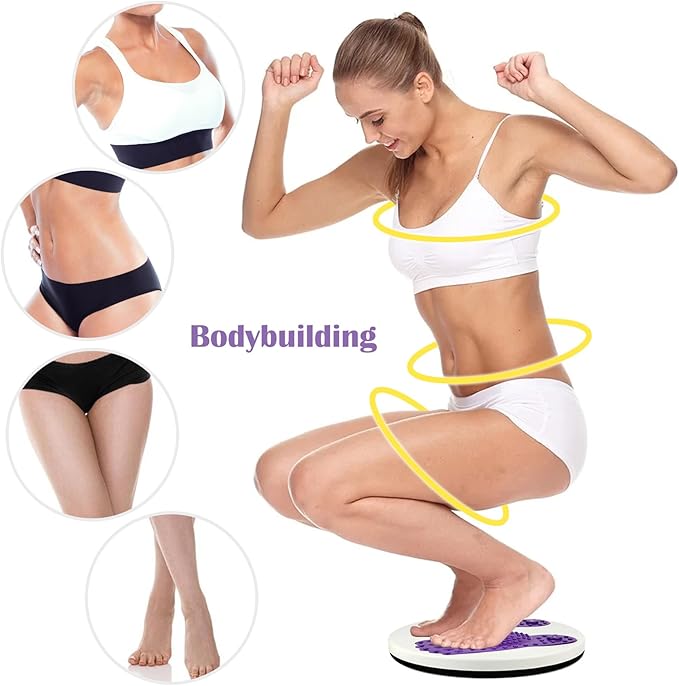 H H&J HUAJIAN Waist Whisper Disc Twister Board Body Twister Waist Twister Body Shaping Rotating Board for Women's Twisting Sports Equipment Aerobic Exercise Foot Massage