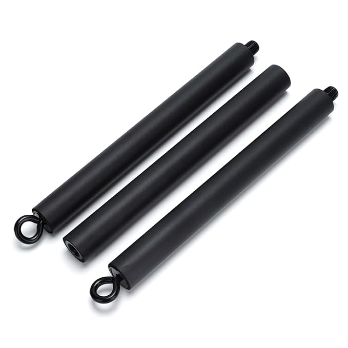 Pilates Bar, Detachable 3 Section 39 Inch Pilates Stick, Black Spreader Bar with 360° Swivel Loop End, Equipment for Home Exercise, Gym