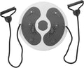 Waist Twisting Disc with Rope Gray Slimming Massage Board Rotating Exercise Fitness Plate for Home Abdominal and Waist Training