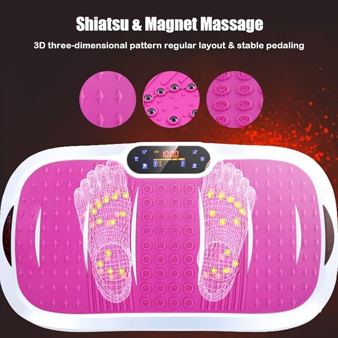 Vibration Plate Exercise Machine,Vibration Platform with Loop Bands/Remote Control, Vibration Plates Exercise Machine for Fitness