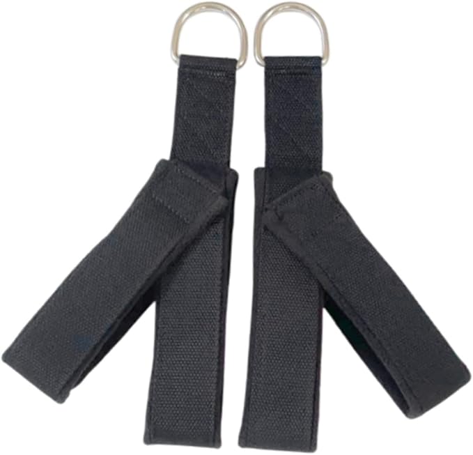 2Pcs Pilates Straps Reformer Straps D Ring Core Waist Back Leg Y Loops Fitness Straps Yoga Straps for Exercise Men Home Women