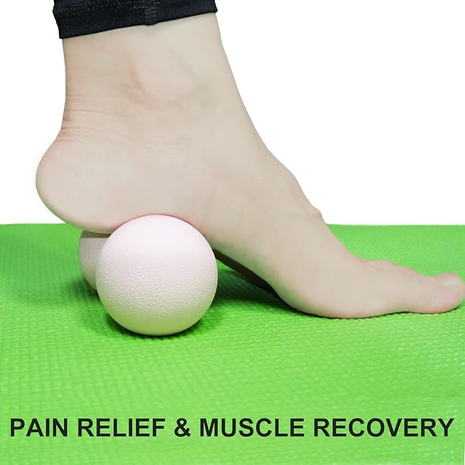 Small Hard Peanut Massage Ball, Double Ball Peanut Roller Mobility Massager Tool for Deep Tissue Massage Physical Therapy Myofascial Release Trigger Point Muscle Relax Pain Relief Acupressure (Pink)