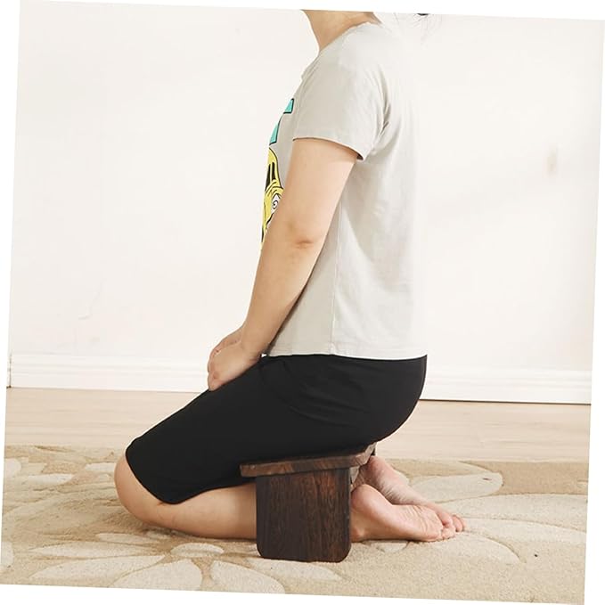 Mipcase Zen Meditation Chair Cushion Portable Folding Kneel Sit Stool Wooden Meditation Bench for Home and Church Use Ergonomic Support for Comfortable Sitting