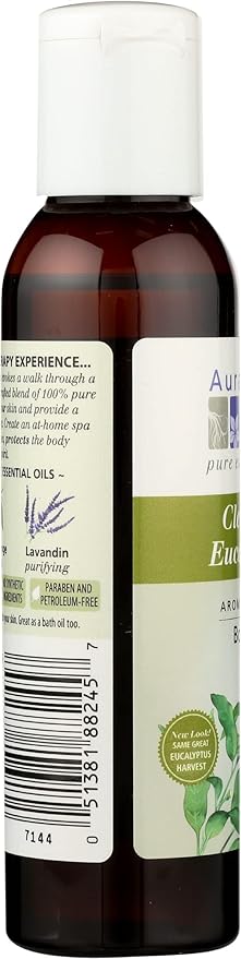 AURA CACIA Eucalyptus Massage Oil, 4 FZ