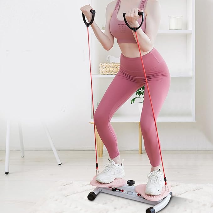 Waist Twisting Fitness Tool Standing Abdomen Exercise Board for Waist Twisting Fitness Board for Foot Massage Weight Loss Pink