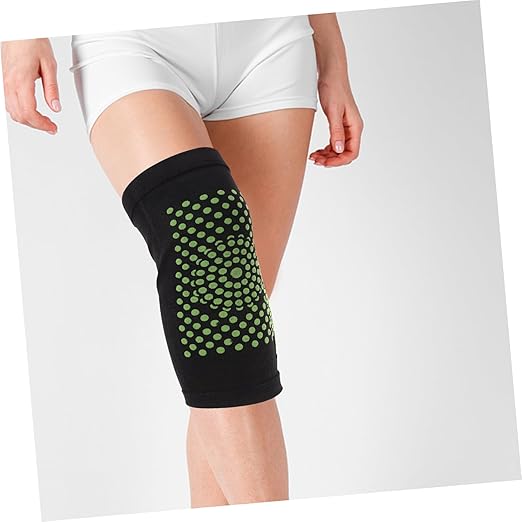 PartyKindom 4pcs Self-heating Knee Support Sleeves Thermal Compression Wraps for Joint Pain Relief Breathable Design for Sports Everyday Use for Arthritis Cold Weather