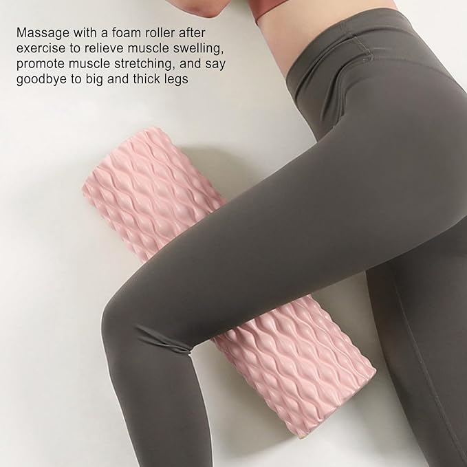 Sports Foam Roller -15inch Tissue Massager, Yoga Muscle Roller | Deep Tissue Massage Fitness Foam Rollers, Foam Muscle Water Drop Roller, Column Indoor Home Muscle Relaxation Foam Roller Fitness Yoga