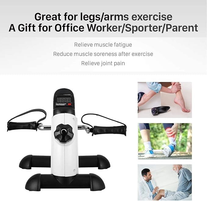 Mini Exercise Bike, Uten Under Desk Bike Pedal Exerciser, Peddler Exerciser