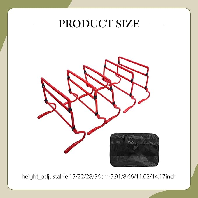 5Pcs Speed Agility Hurdles Obstacles Adjustable Height Speed Training Hurdles for Baseball