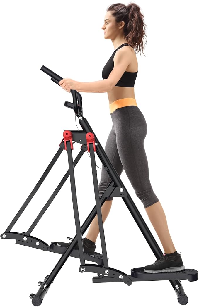 Air Walk Elliptical Glider Machine,Ellipse Home Cross-Training Arm/Leg Cardio Workout Machine for Senior & Adult,Side Sway Action 360 Motion Full-Body Exerciser for Home Gym