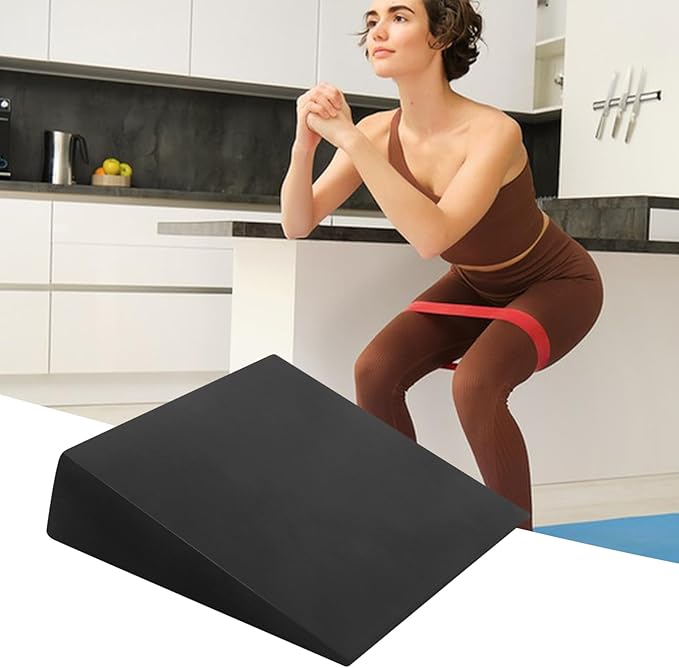 Squat Wedge Block - 32.5x30x9cm High Density Foam Fitness Accessory | Non Slip Yoga Stretching Incline Board | Portable Exercise Equipment for Home Gym Studio | Professional EVA Slant