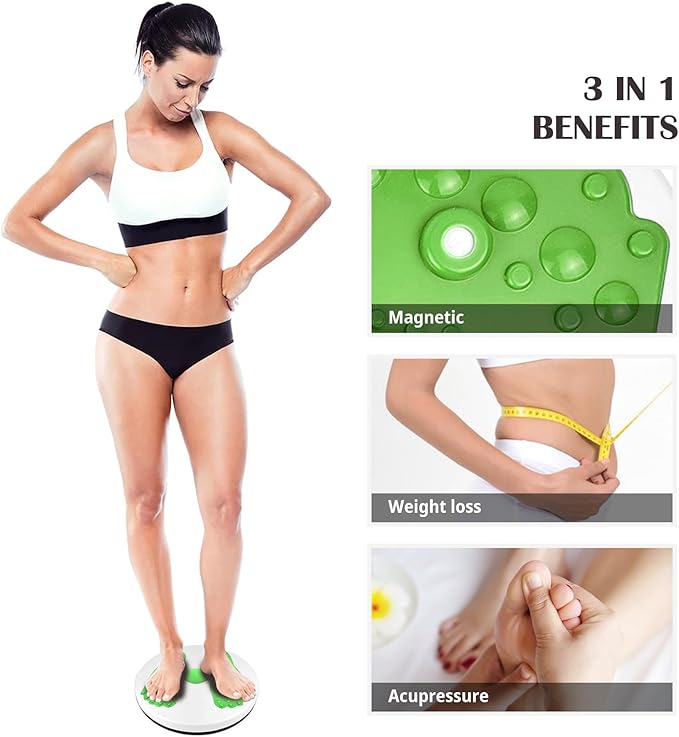 H H&J HUAJIAN Waist Whisper Disc Twister Board Body Twister Waist Twister Body Shaping Rotating Board for Women's Twisting Sports Equipment Aerobic Exercise Foot Massage