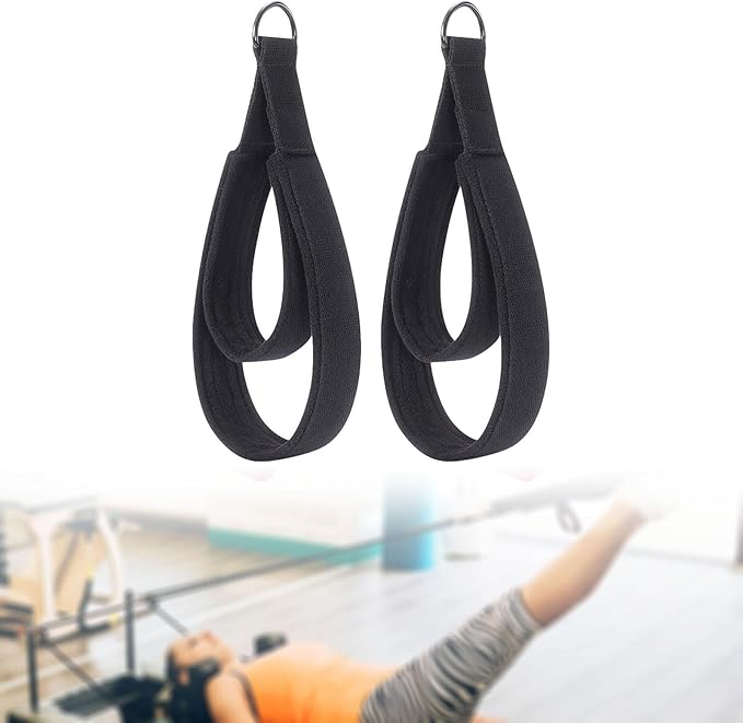 2X Pilates Double Loop Straps for Pilates Reformer Straps Pilate Accessories D Rings Strap for Beginner Women Men Fitness