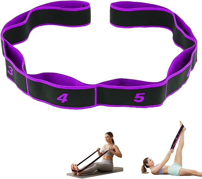 Fitness Resistance Band for Stretching and Yoga - 8/10/12 Section Fitness Resistance Band, Elastic Training Belt for Yoga, Latin, Pilates