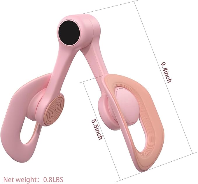 Thigh Trainer, Pelvic Floor Muscle Trainer, Inner Workout 360°Rotation Equipment for Home Gym, with Smart Digital Display Count Shape Your arm/Leg/Butt (Pink)