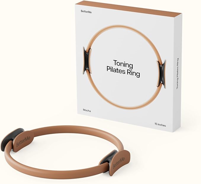 BetterMe Toning Pilates Ring – Magic Circle Pilates Ring for Strength & Flexibility – 15 Inch Fitness Ring for Home Pilates & Yoga Workouts