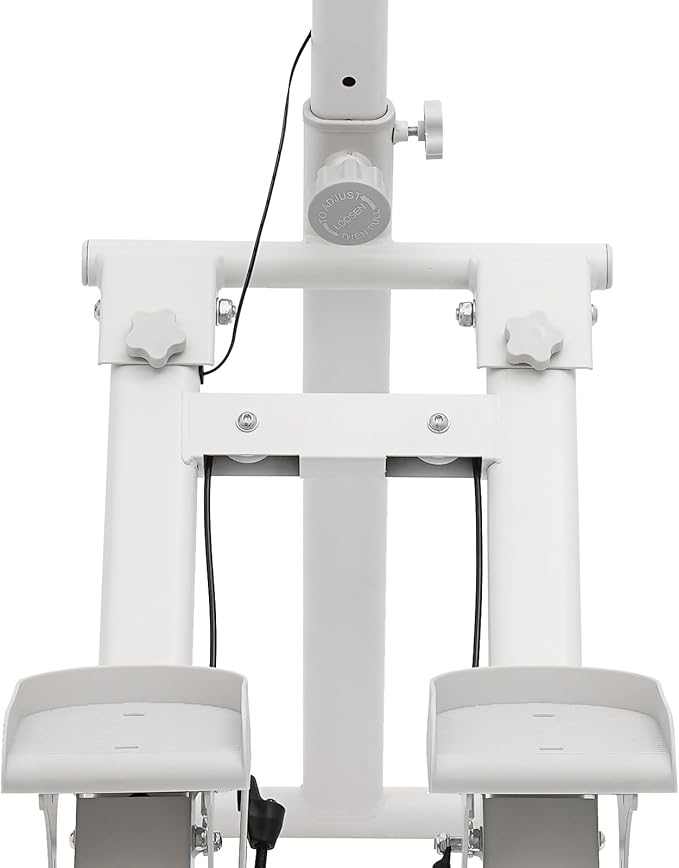 DYRABREST Foldable Stair Stepper Machine with Resistance Bands, 3-Level Vertical Climber with Digital Monitor, 264 lbs Capacity Home Cardio Workout Equipment for Small Spaces (White)