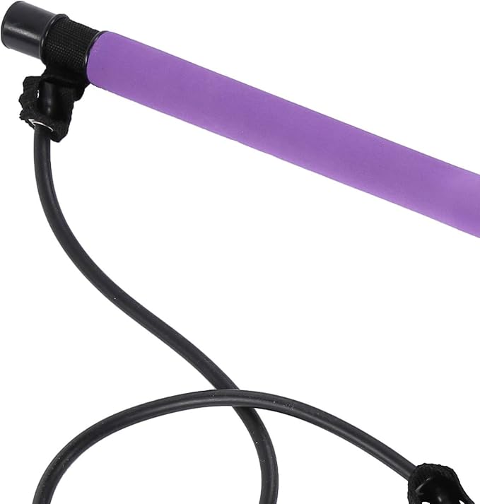 Multifunction Household Elastic Stick Pilates Bar with Pulling Rope, Steel Pipe, Portable 36.2in Fitness Equipment - Versatile Fitness Training, Yoga and Pilates Use, Lightweight