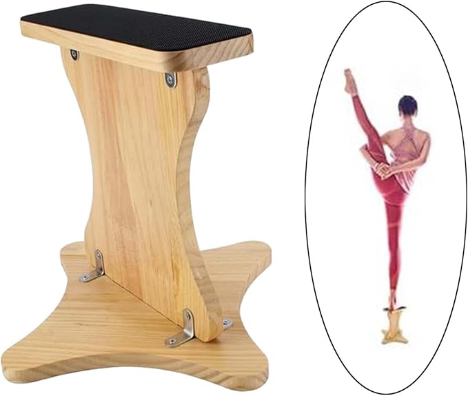 Cheerleading Balance Trainer, Wooden Cheer Flyer Stand Accessory, Versatile Athletic Balance Board, Improve Balance Flexibility Trainer for Sports Home Gym Flexibility Core Strength