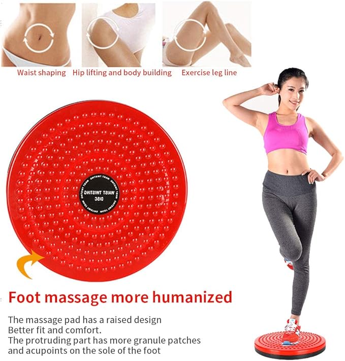 Twisting Waist Disc, Body Shaping Twisting Boards Waist Aerobic Exercise Fitness Slim Machine Rotating Board Female Twister Exercise Sports Equipment (Big Round Beads(Black))