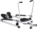 Goplus Hydraulic Rowing Machine, Full Motion Folding Rower with LCD Monitor, Adjustable Resistance and Full Arm Extensions for Home Use