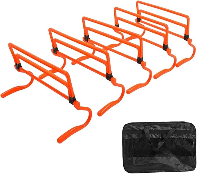 5Pcs Agility Training Hurdles Agility Speed Training Equipment Adjustable Height for Soccer Outdoor Sports Foot Exercise
