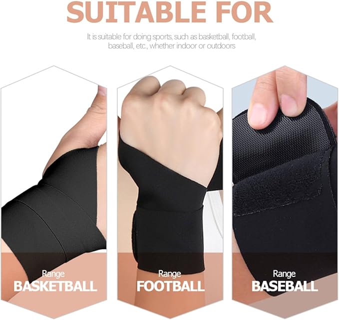 Kisangel 2pcs Breathable Adjustable Fitness Wrist Brace Thumb Support, Elastic Sports Wrist Sleeve for Gym and Weightlifting, Wear-Resistant Joint Wraps for Injury Prevention