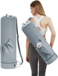 sportsnew Yoga Mat Bag with Water Bottle Pocket and Bottom Wet Pocket, Exercise Yoga Mat Carrier Multi-Functional Storage Bag, Patent pending