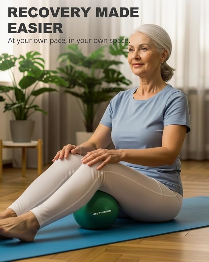 Trideer Exercise Balls Physical Therapy, 9 Inch Pilates Ball Between Knees for Physical Therapy, Mini Exercise Ball - Yoga Ball, Small Workout Balls for Core Strength and Back Support with Guide
