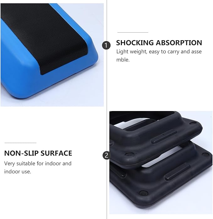 Yardwe Fitness Aerobic Stepper with Anti-slip Surface Lightweight Platform for Home Gym Workout Cardiovascular Fitness and Multiple Step Exercises
